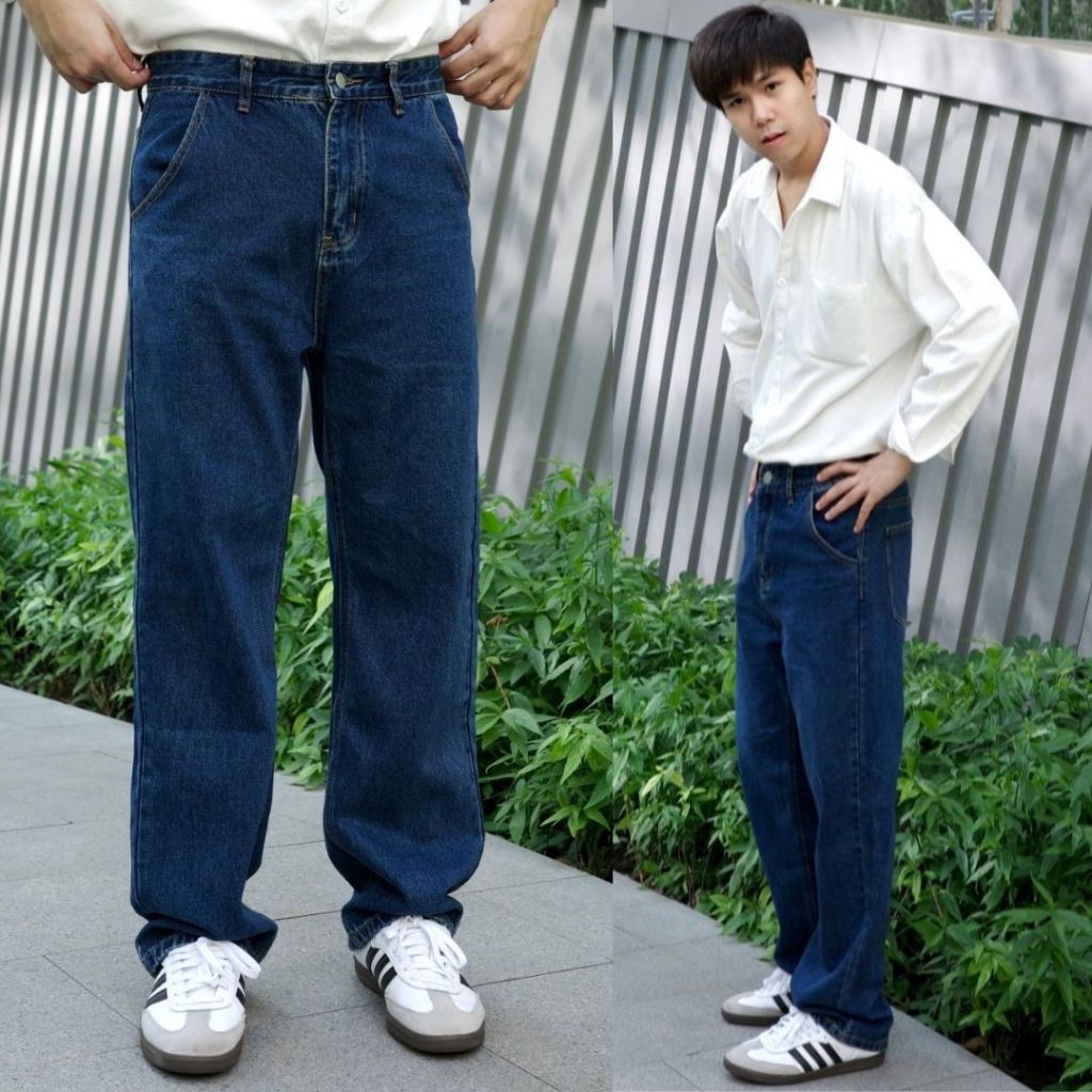 กางเกงยีนส์ขากระบอกเดนิมส์ Premium Korea Denim Pants