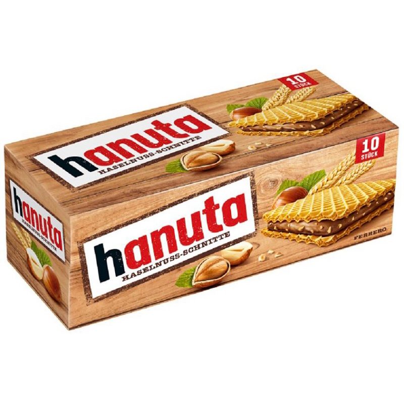 Ferrero Hanuta Wafers มี 2 รส 1 กล่อง มี 10 ชิ้น