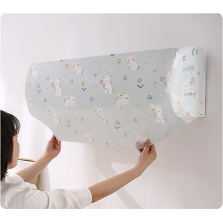 มี 3 ขนาด พลาสติกคลุมแอร์ ผ้าหุ้มเครื่องปรับอากาศ Air Conditioner Cover Plastic PEVA