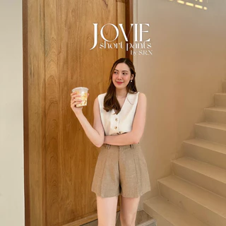 SRN-13 | JOVIE Short Pants ดีเทลจีบตรง กางเกงขาสั้น
