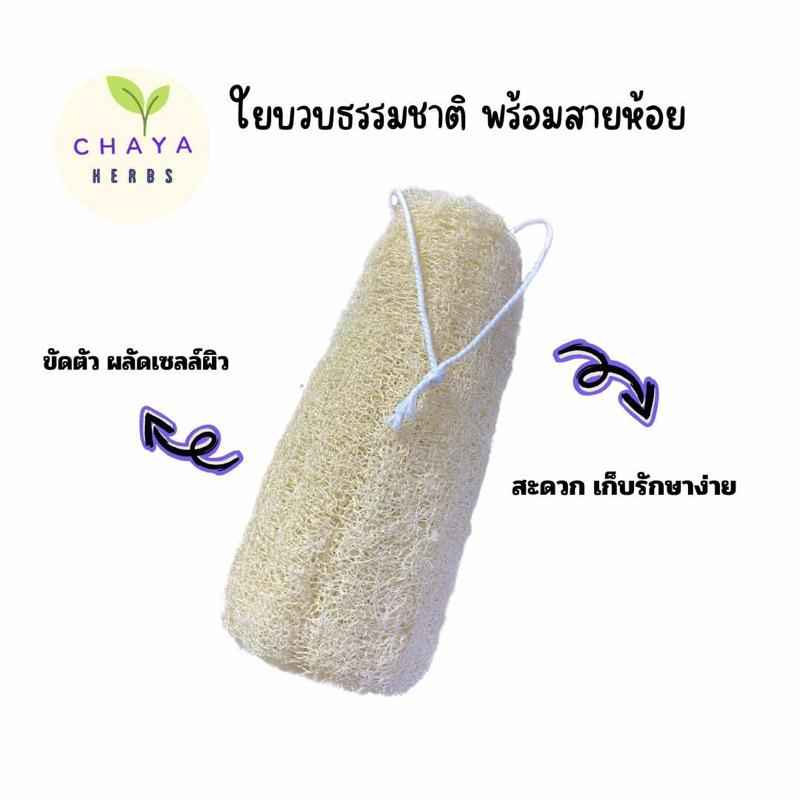 ใยบวบ พร้อมสายห้อย ใยบวบธรรมชาติ ขัดตัว ขัวผิว ใยบวบออร์แกนิก
