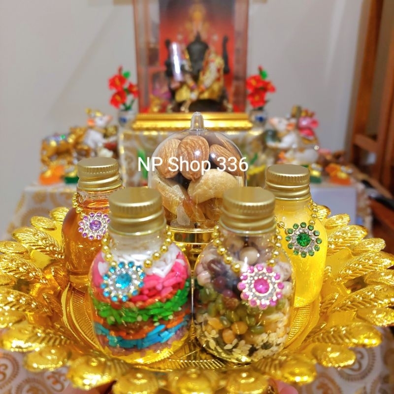 (ชุด 4 ขวด)ชุดไหว้เทพฮินดู ชุดไหว้พระพิฆเนศ องค์เทพอินเดียทุกพระองค์