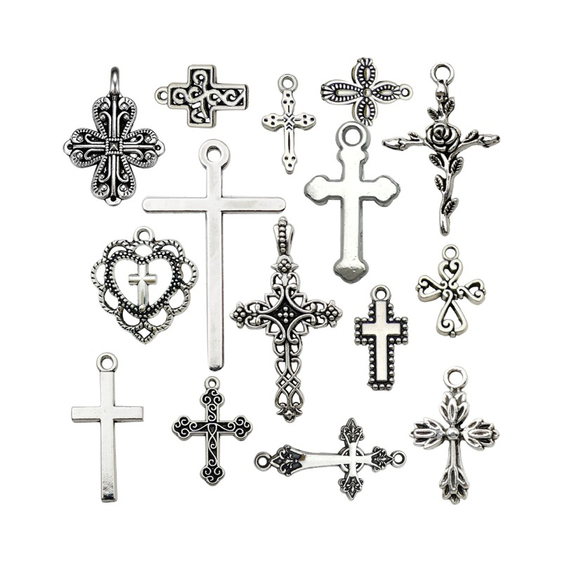 จี้ลายกางเขน ขายยกเซ็ต 15 ชิ้น