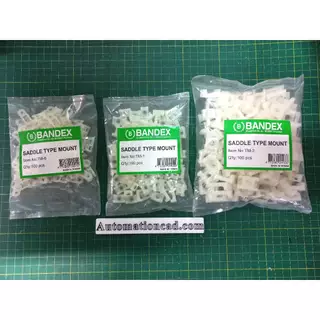 BANDEX แป้นยึด TM-0 TM-1 TM-2 แป้นยึดสายไฟ ตัวล็อคสายไฟ ( 100 ชิ้น / 1 ห่อ)