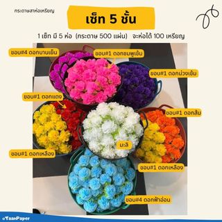 กระดาษห่อเหรียญ เซ็ท5ชั้น (5ห่อ)
