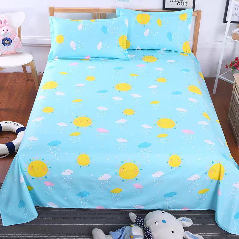ผ้าปูที่นอนไม่รัดมุม ไม่มีปลอกหมอน ขนาด200x230cm/230x230cm ผ้าโพลีเอสเตอร์ สินค้าพร้อมส่งจากไทยทันที