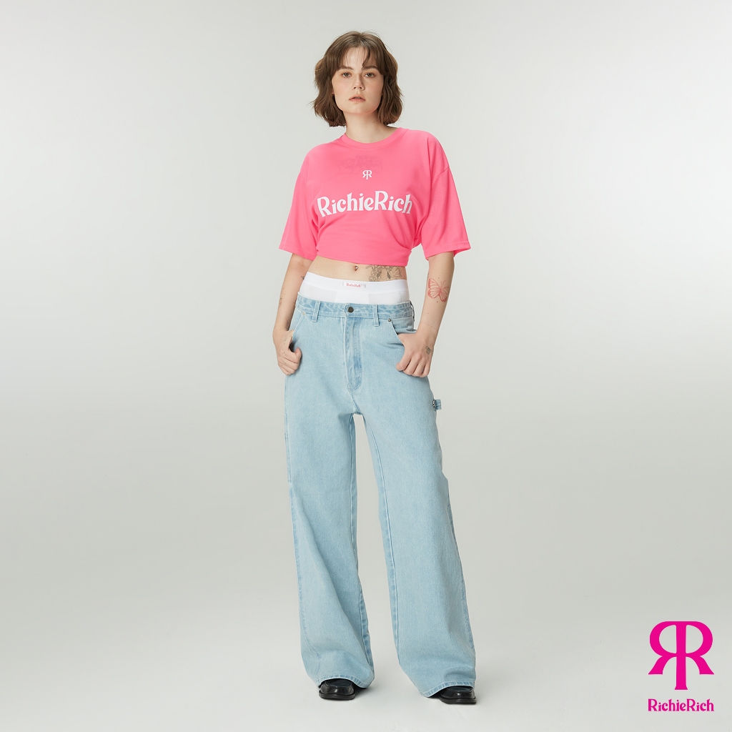 RICHIERICH By TandT - RICHIE RICH LOGO PRINTED COTTON JERSEY T-SHIRT เสื้อยืดแขนสั้น พิมพ์ลายโลโก้ ริชชี่ริช ผ้าคอตต้อน