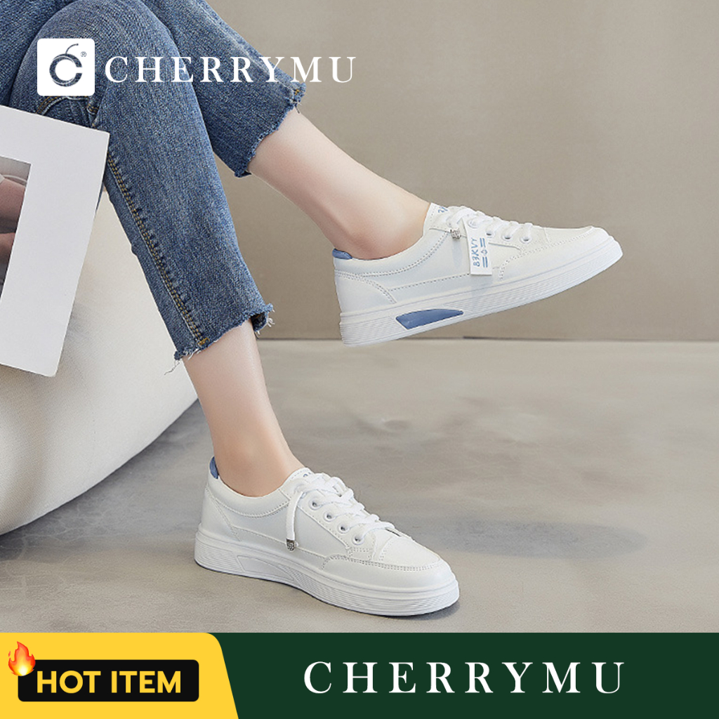 CHERRYMU รุ่นQZ139 รองเท้าแฟชั่น รองเท้าผ้าใบ รองเท้าผู้หญิง