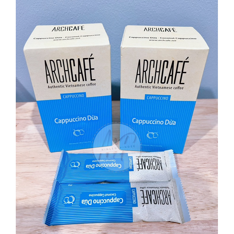 (พร้อมส่ง) ARCHCAFE coconut cappuccino กาแฟมะพร้าวเวียดนาม กาแฟมะพร้าว 1กล่องบรรจุ 12 ซอง