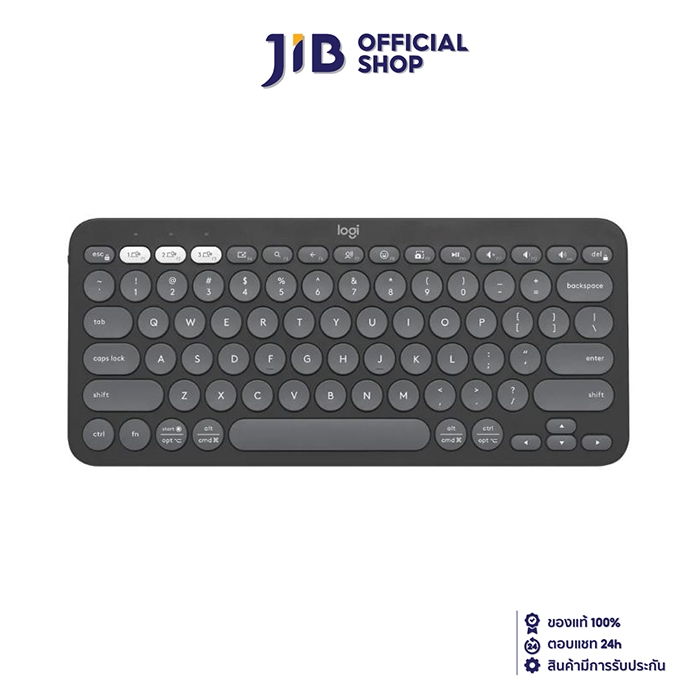 WIRELESS KEYBOARD (คีย์บอร์ดไร้สาย) LOGITECH BLUETOOTH K380S GRAPHITE EN/TH
