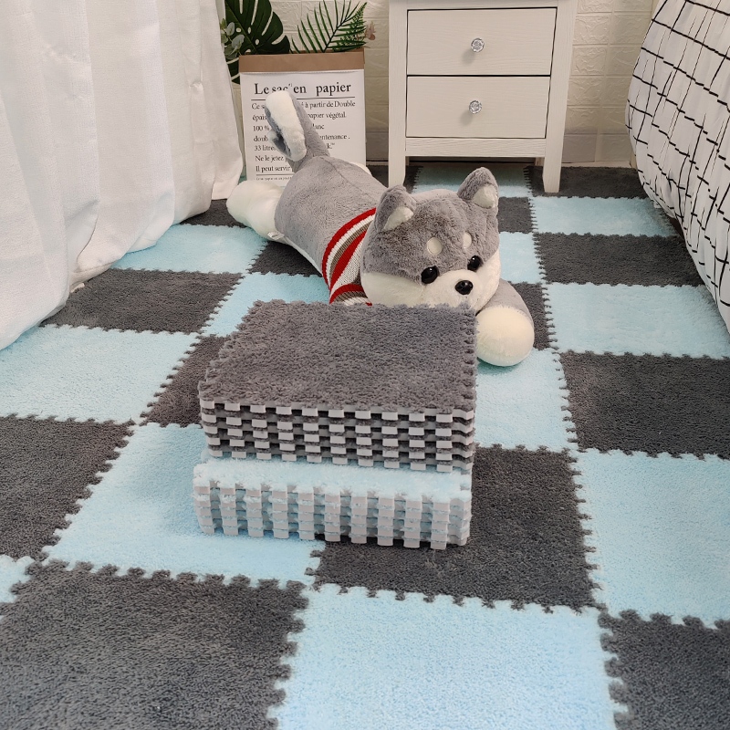 พรม พรมจิ๊กซอว์ พรมปูพื้นห้อง แผ่นรองพื้น พรมปูพื้นห้องนอน ขนาด30x30cm. พรม DIY พรมกำมะหยี่