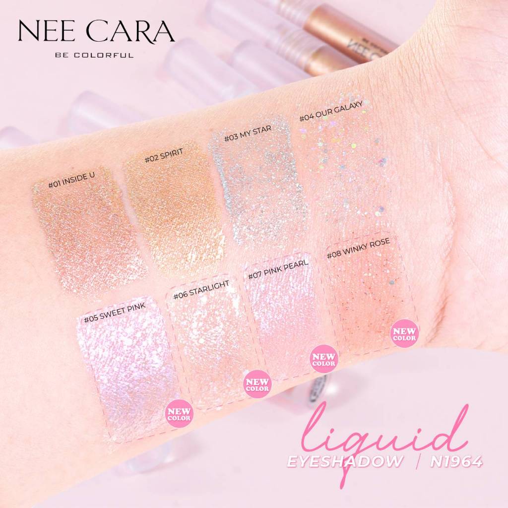 ถูก/แท้/มีไลฟ์ (มีสีใหม่) อายแชโดว์ Nee Cara Monster Liquid Eyeshadow ลิควิดอายแชโดว์ กลิตเตอร์ ชิมเมอร์ ตาวิ้ง เกาหลี - รูปที่ 3