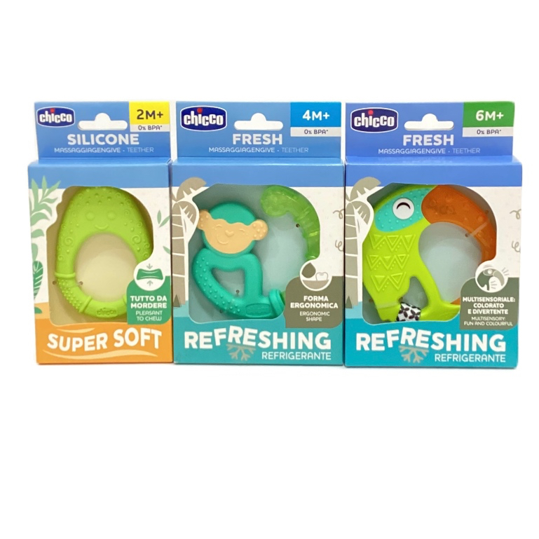 CHICCO ยางกัดสำหรับเด็กแรกเกิด อายุ 2, 4, 6 เดือนขึ้นไป