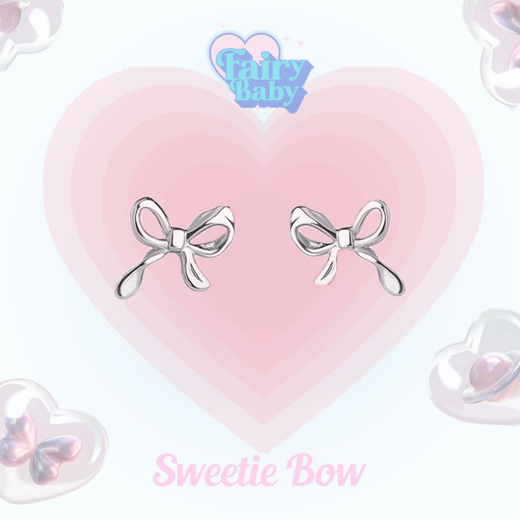 Fairybaby ต่างหู Sweetheart ต่างหูหัวใจ เครื่องประดับหูแฟชั่น ผู้หญิง ตุ้มหูเงิน (E2-119)