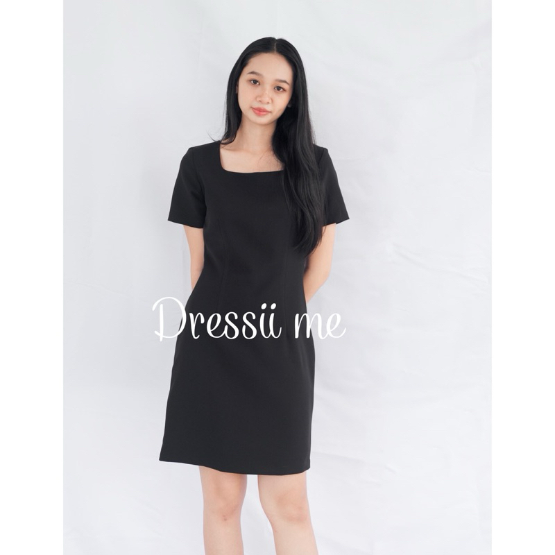 New Basic Dress : เดรส ทำงาน คอเหลี่ยม มีหลายสีหลายไซด์ให้เลือก