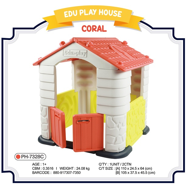 บ้านพลาสติกเด็ก หลังคาส้ม Eduplay (PH-7328C) ของแท้จากเกาหลี