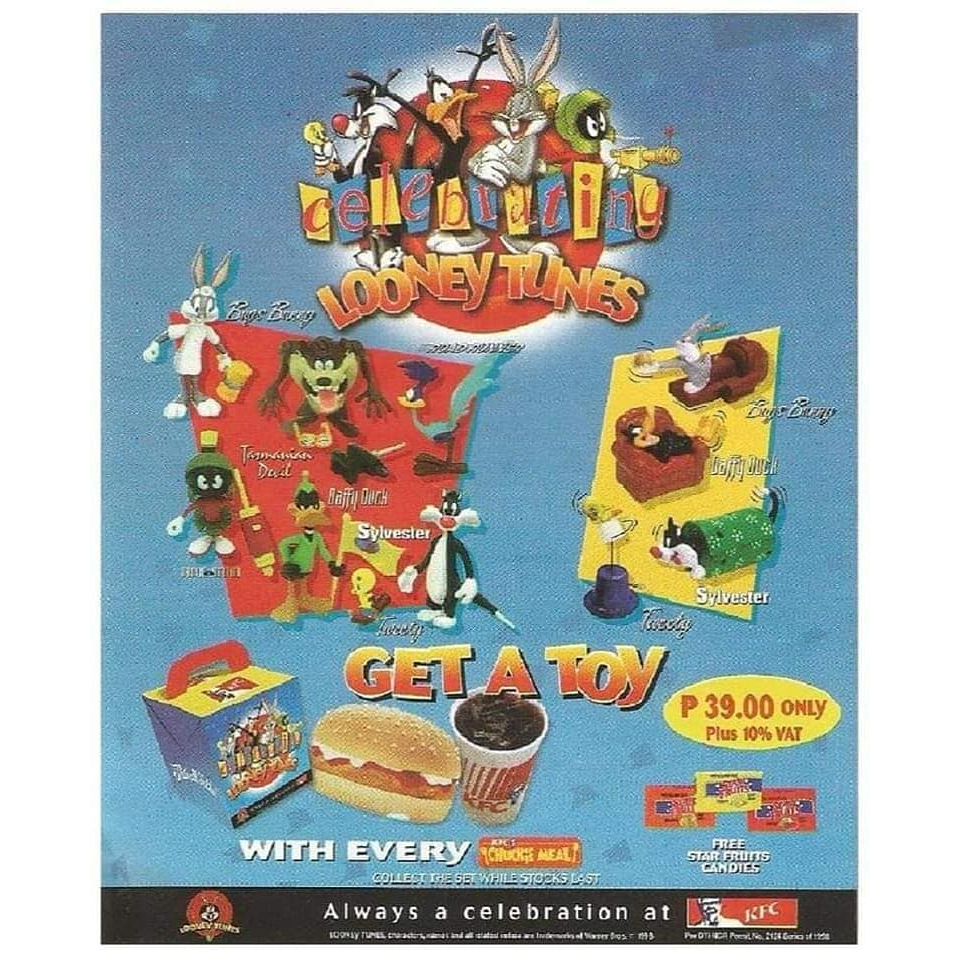 KFC Chicki meal celebrating Looney tunes ปี1997 ** สินค้านอกเเพคแกะเเล้วมือสองสภาพดี **