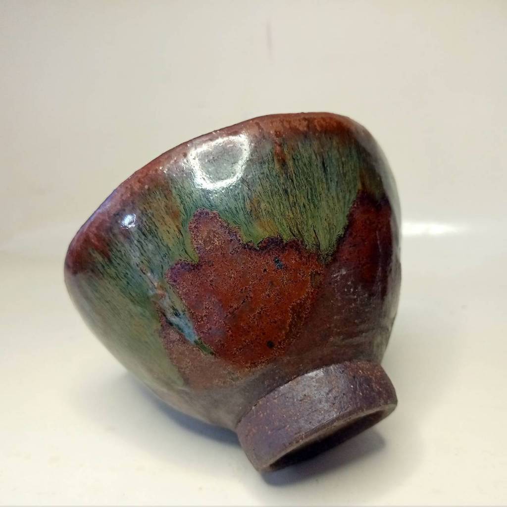 Japanese Ceramic Tea Cup, Vintage Ceramic Bowl, Brown Bowl, Big Bowl, Handmade Japanese Antique