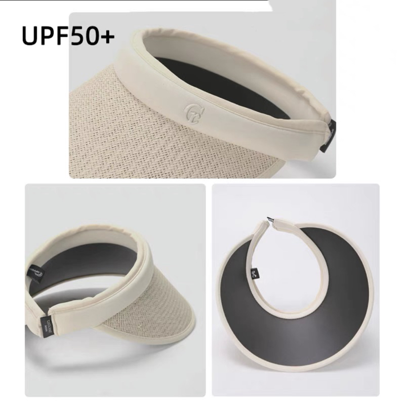 หมวกกันแดดครึ่งใบ ปักG ระบายอากาศได้ดี (พร้อมส่ง) - รูปที่ 2