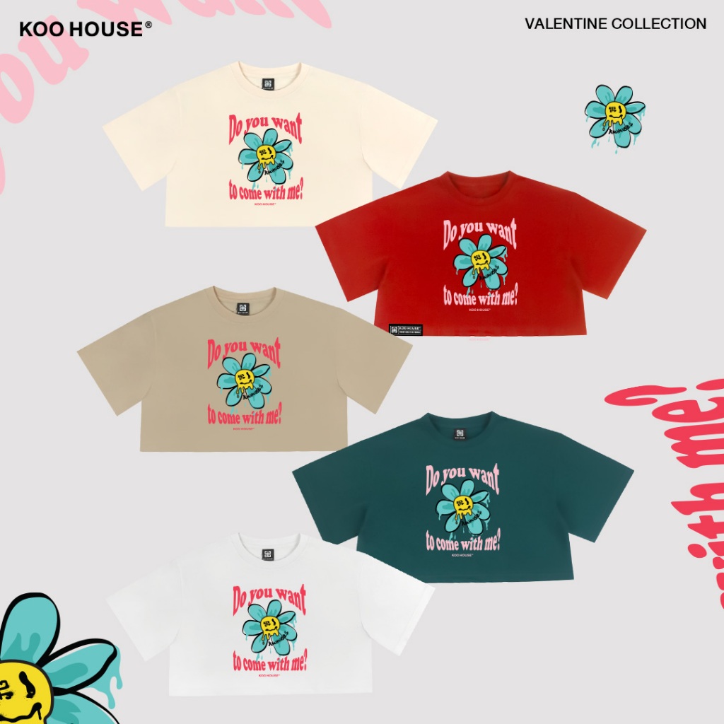 #เสื้อครอป วาเลนไทน์ โอเวอร์ไซส์ koo house