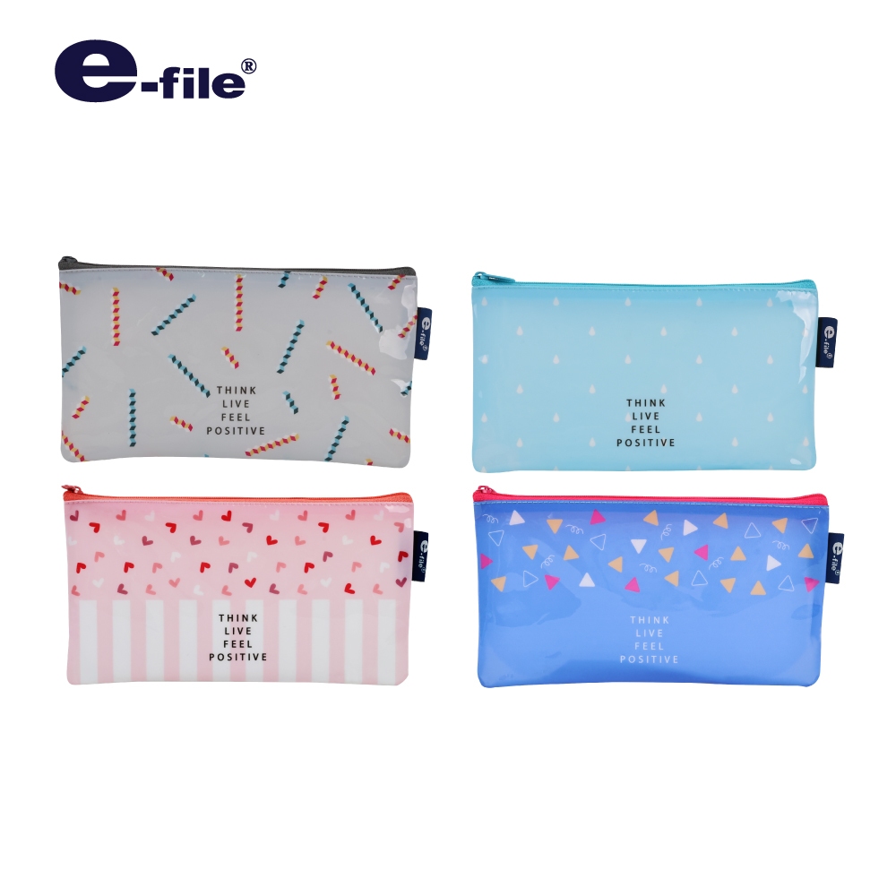 e-file (อี-ไฟล์) กระเป๋า PVC พิมพ์ลาย กระเป๋าดินสอ รหัส CPK93