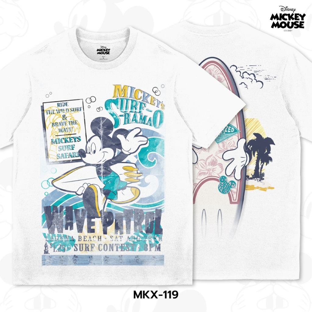 Power 7 Shop เสื้อยืดการ์ตูน มิกกี้เมาส์ ลิขสิทธ์แท้ DISNEY (MKX-119)