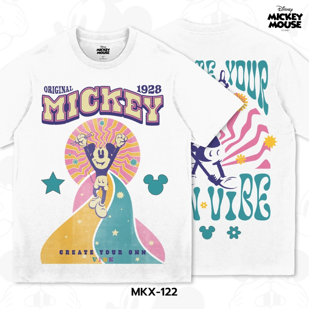 Power 7 Shop เสื้อยืดการ์ตูน มิกกี้เมาส์ ลิขสิทธ์แท้ DISNEY (MKX-122)