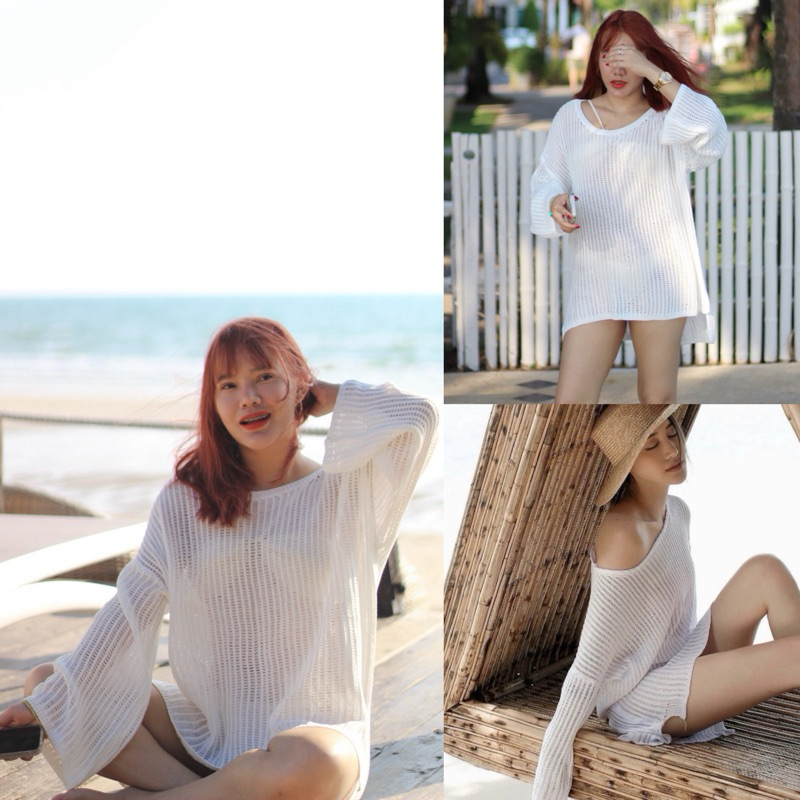 [ของมาแล้วค่า]เสื้อไหมพรมแขนยาวผ้าทออย่างดี เสื้อคาร์ดิแกน