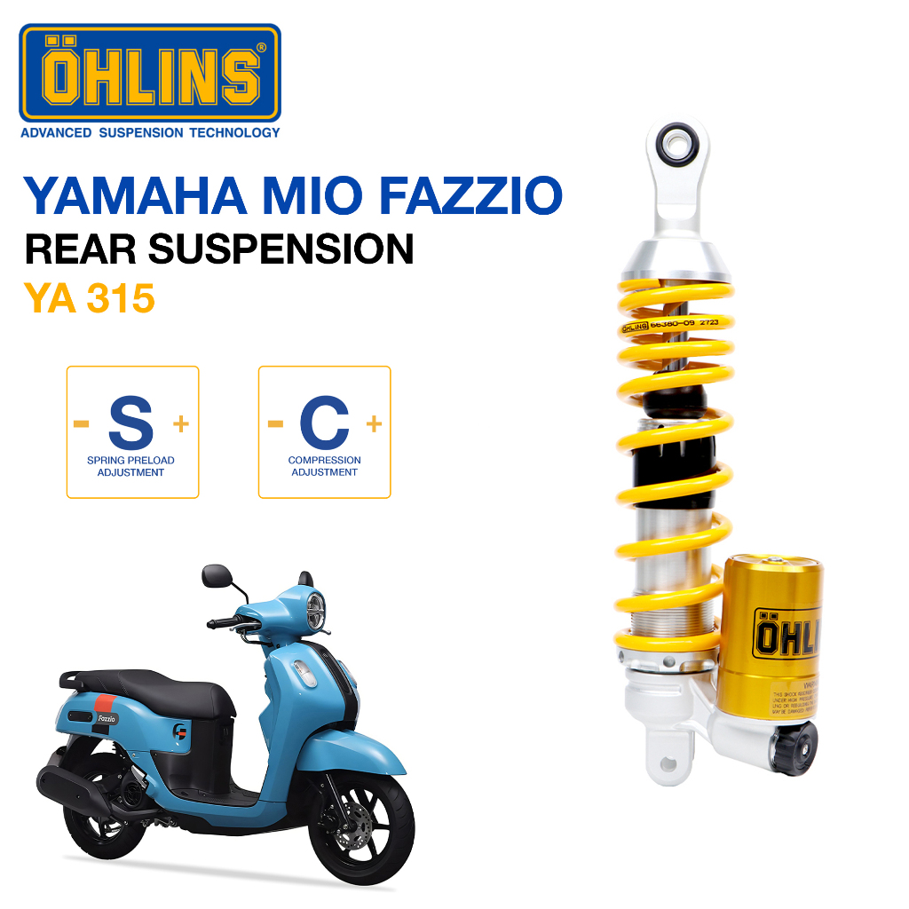 โช๊คหลัง ohlins YA 315 For Yamaha Fazzio