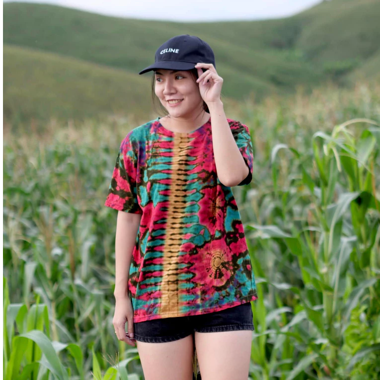 เสื้อยืดมัดย้อม ครามกัดลาย แบบที่ 3 thumbnail 5