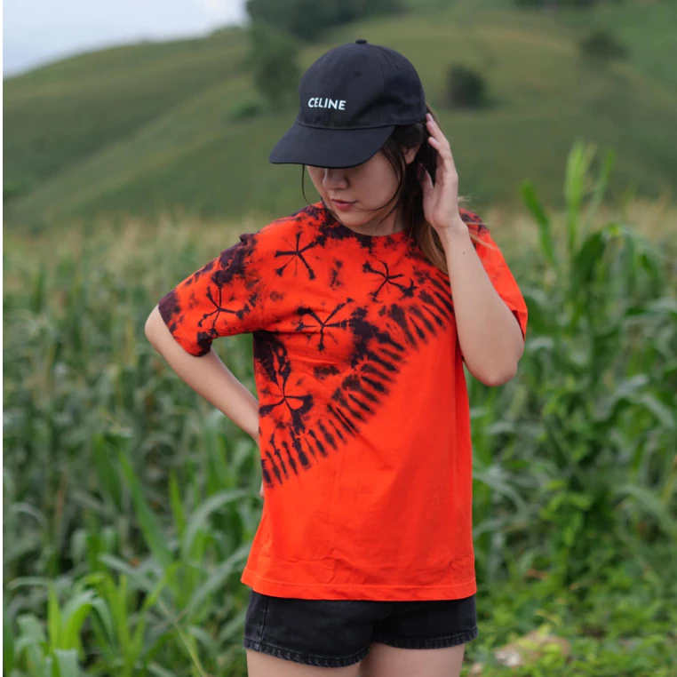 เสื้อยืดมัดย้อม ครามกัดลาย แบบที่ 3 thumbnail 8