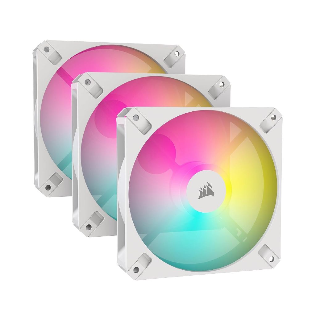 CASE FAN (พัดลมเคส) CORSAIR AR120 RGB TRIPLE PACK WHITE (CO-9050169-WW)