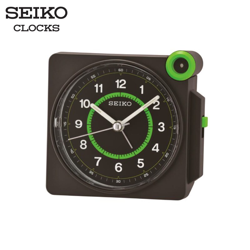 SEIKO CLOCKS นาฬิกาปลุก รุ่น QHE183K ขนาด 3.3 x 3.6 นิ้ว
