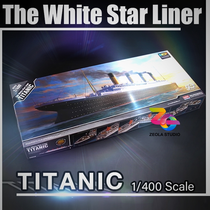 โมเดลเรือ R.M.S TITANIC SCALE 1:400 ACADEMY 14215  พื้น-ดาดฟ้าลายไม้ ระบบไฟครบเซต