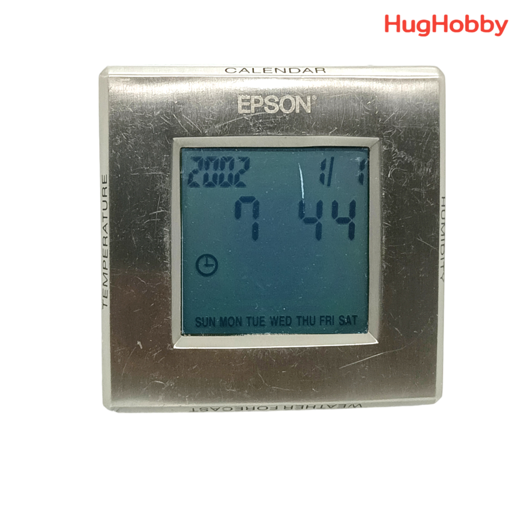 [มือ2] นาฬิกาตั้งโต๊ะ EPSON (วัสดุสแตนเลส) งานเก่ายุค 2000