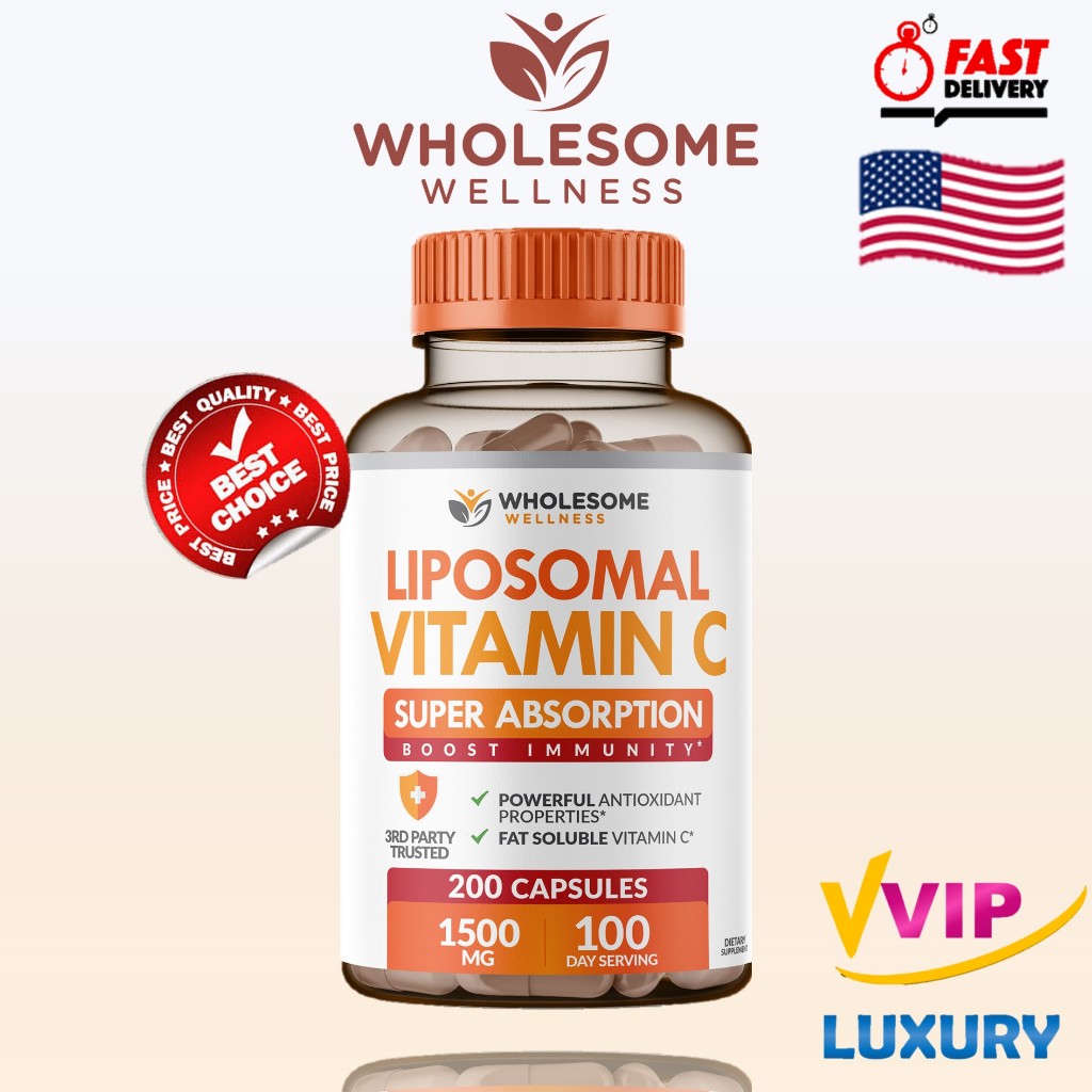 exp.10/2027 Wholesome Wellness Liposomal Vitamin C 200 Capsules