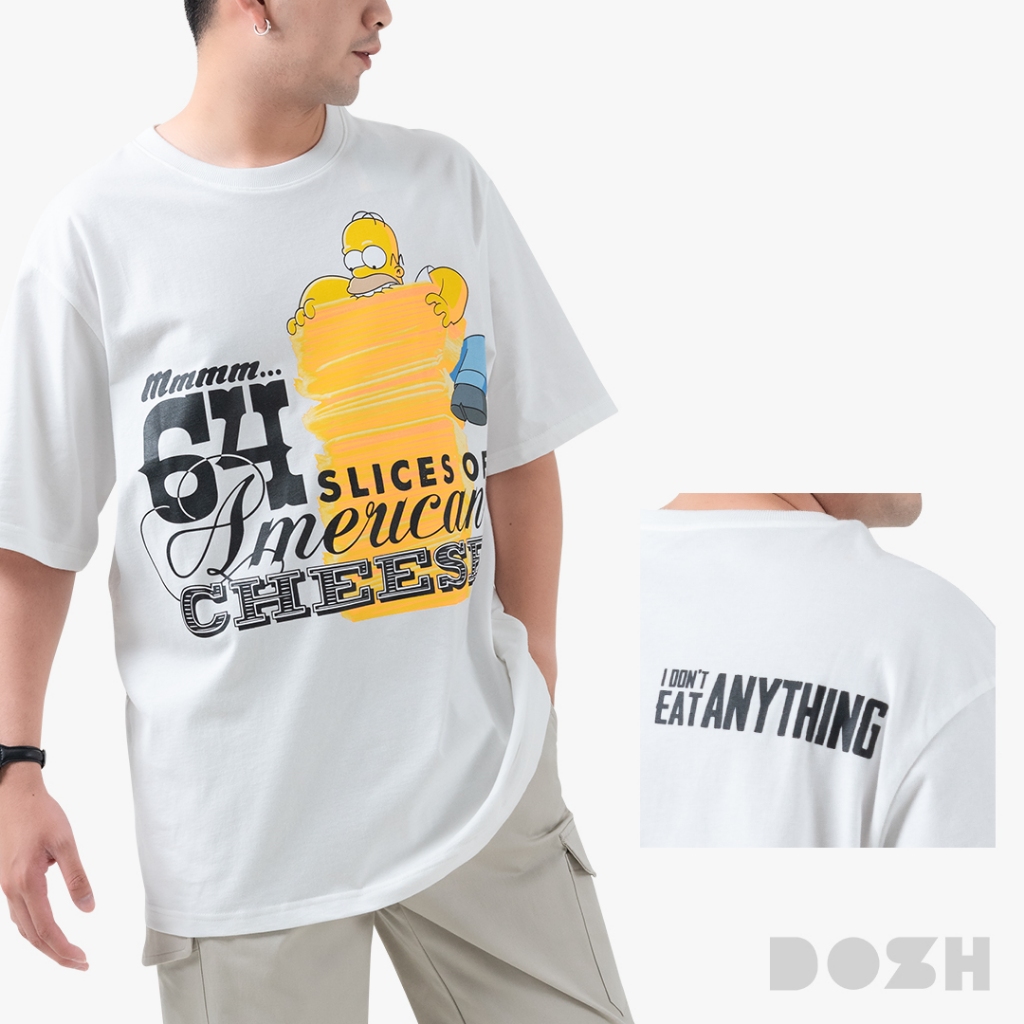 DOSH EXTRASIZED T-SHIRTS THE SIMPSONSเสื้อยืดใหญ่พิเศษ3-7XL DSIMTX5002-OW