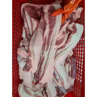 หมูสามชั้นเส้น แช่แข็ง(970-1000g.)⚡️ส่งด่วน 🐷❄️ 🚚💨ค่าส่งแบบเหมา ส่งขนส่งแช่เย็น💦ฟรี ลังโฟมทุกจังหวัด