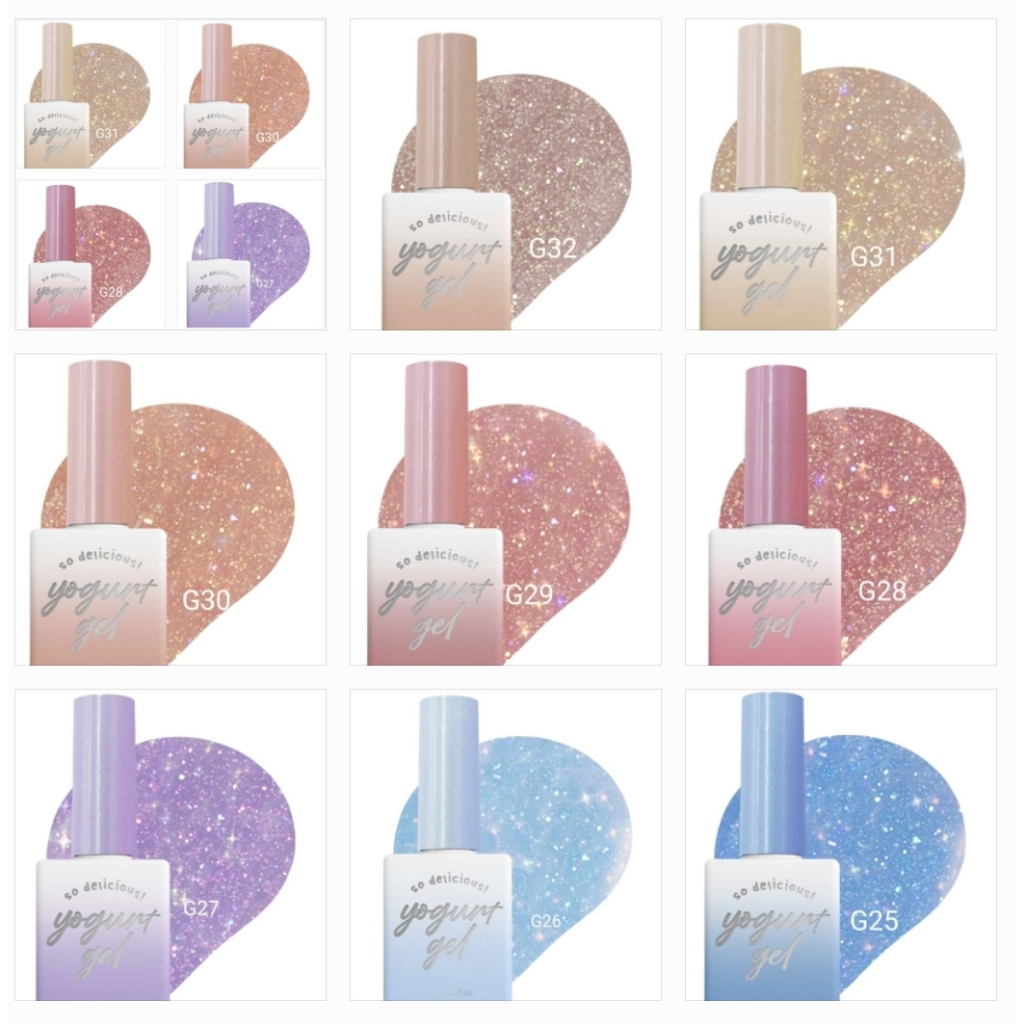 แยกขาย สีเจลYogurt Nail 'In The Mood #2' collection 8 สีsyrup shimmer ของแท้จากเกาหลี🇰🇷พร้อมส่ง
