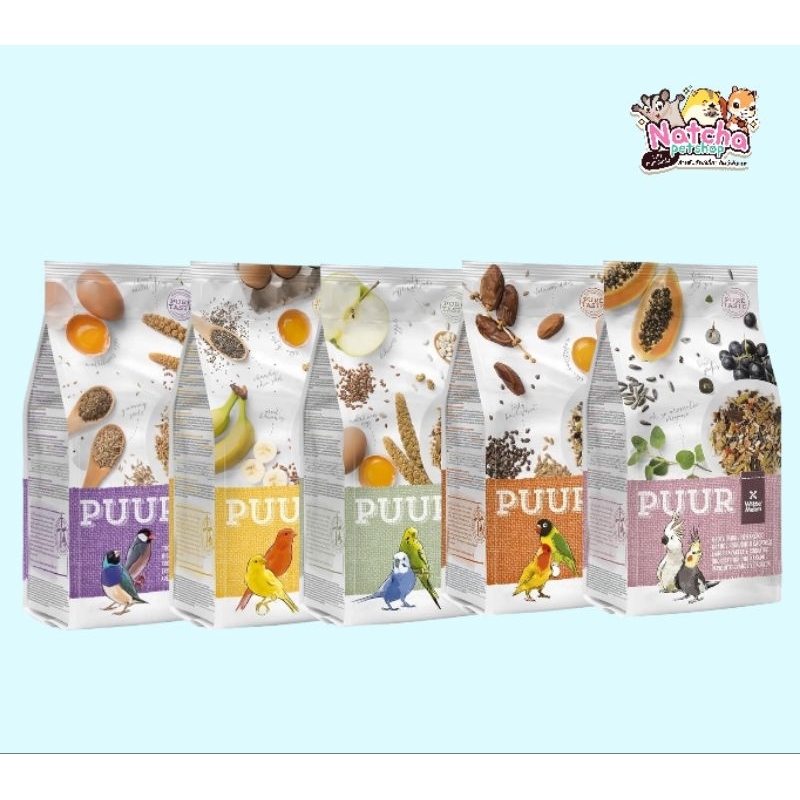 Puur​ อาหารนกเพียว 750กรัม อาหารรวมธัญพืชสำหรับนก​แก้ว นกสวยงาม นกทุกสายพันธุ์ุ