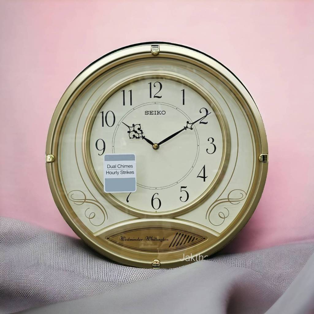 SEIKO Melody Clock นาฬิกาแขวนผนัง รุ่น QXD213G ขนาด 14 นิ้ว (มีฟังก์ชั่นเสียงตีเตือนทุก 15 นาที และเสียงเพลงดังทุกชั่วโม