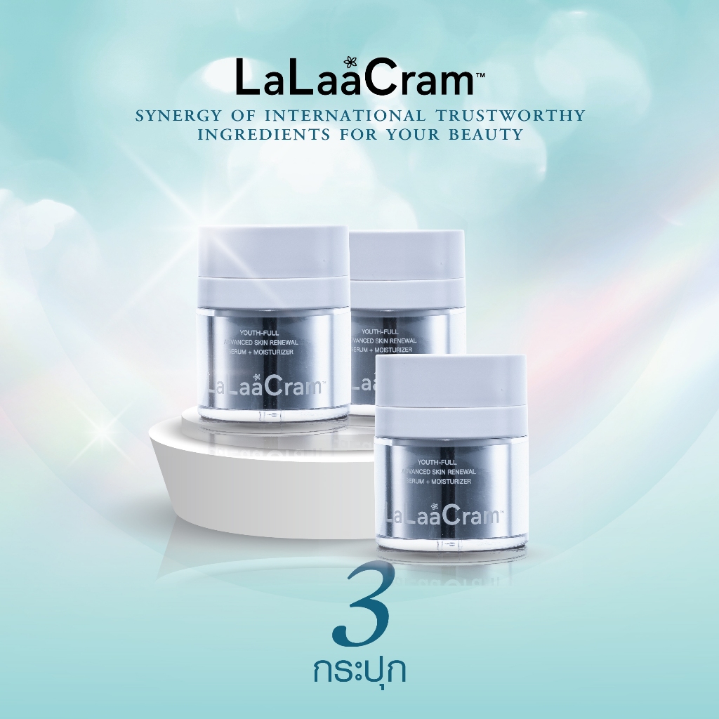 LaLaaCram - Youth-Full Advanced Skin Renewal SERUM + MOISTURIZER, 30ml x 3 bottles