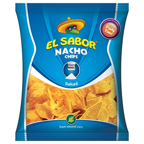 EL SABOR NACHO CHIPS SALTED 225g แผ่นข้าวโพดอบกรอบ รสเกลือ ขนาด 225กรัม