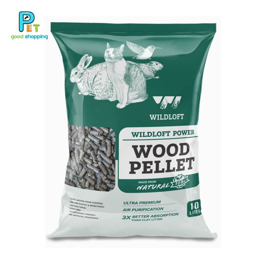 Wildloft Power Wood Pallet Activated Charcoal 10 L ขี้เลื่อยนำเข้าสูตรผสม Activated Charcoal