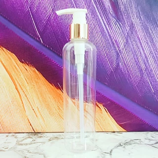 ขวดปั๊ม 250 ml ทรงก้านยาวไหล่มน พร้อมฝาหัวปั๊ม สีขาว,ขาวคาดทอง,ดำ คอ24 บรรจุภัณฑ์เกรดA สำหรับบรรจุของเหลวทุกชนิด