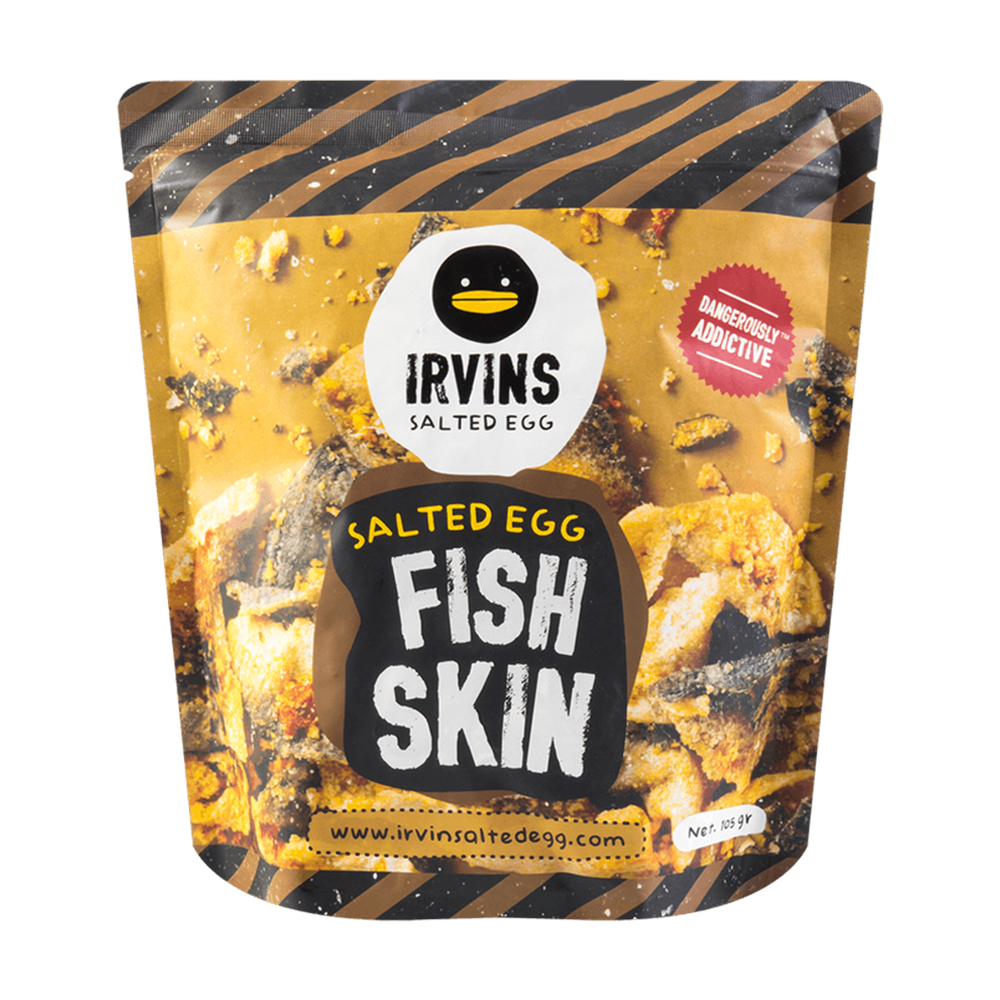 Irvins Salted Egg Fish Skin 80g เออร์วิ้น หนังปลากรอบ นำเข้าจากประเทศสิงคโปร์