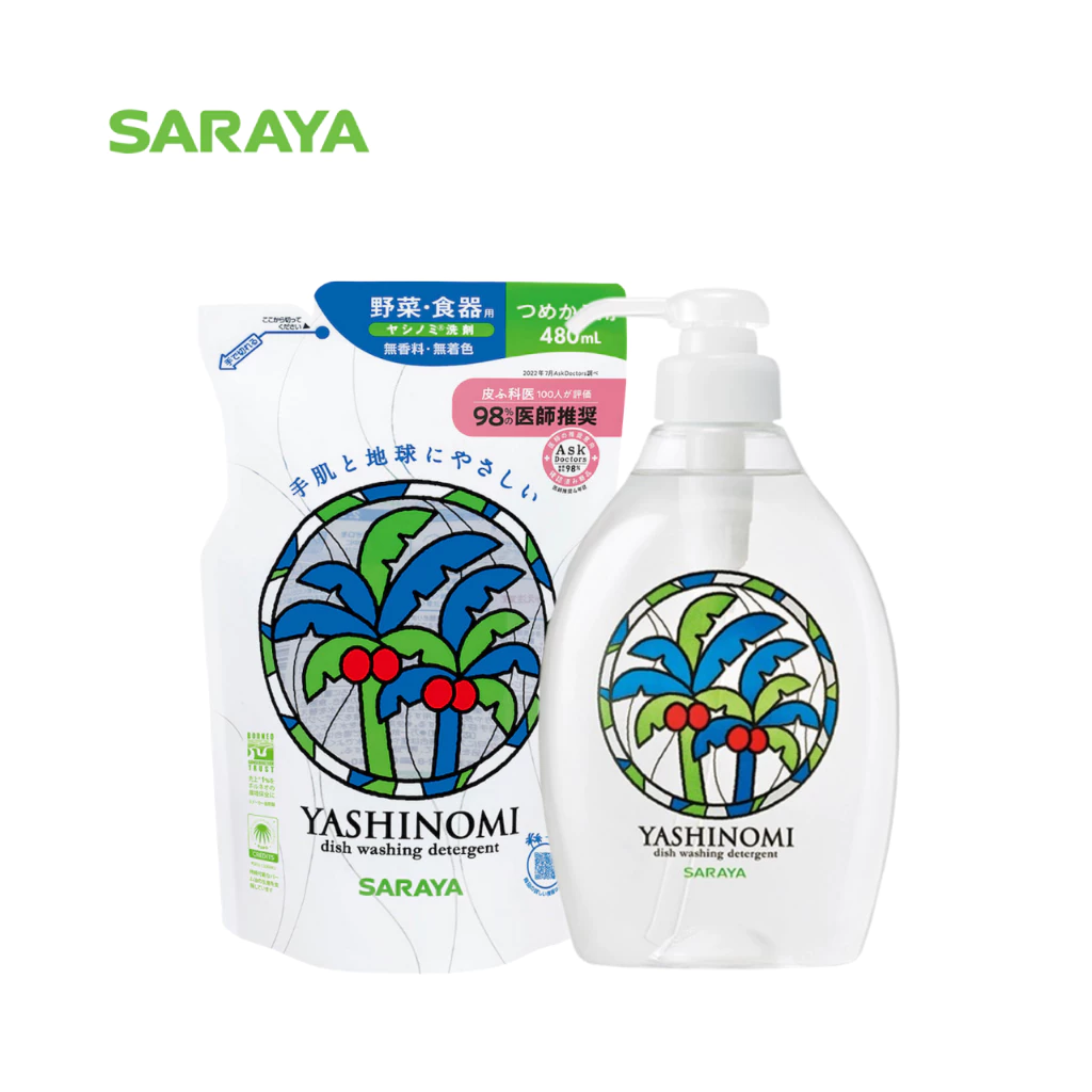 เซ็ตน้ำยาล้างจาน ยาชิโนมิ (ขวด+ถุงเติม) : Yashinomi Detergent Set (Bottle+Refill)