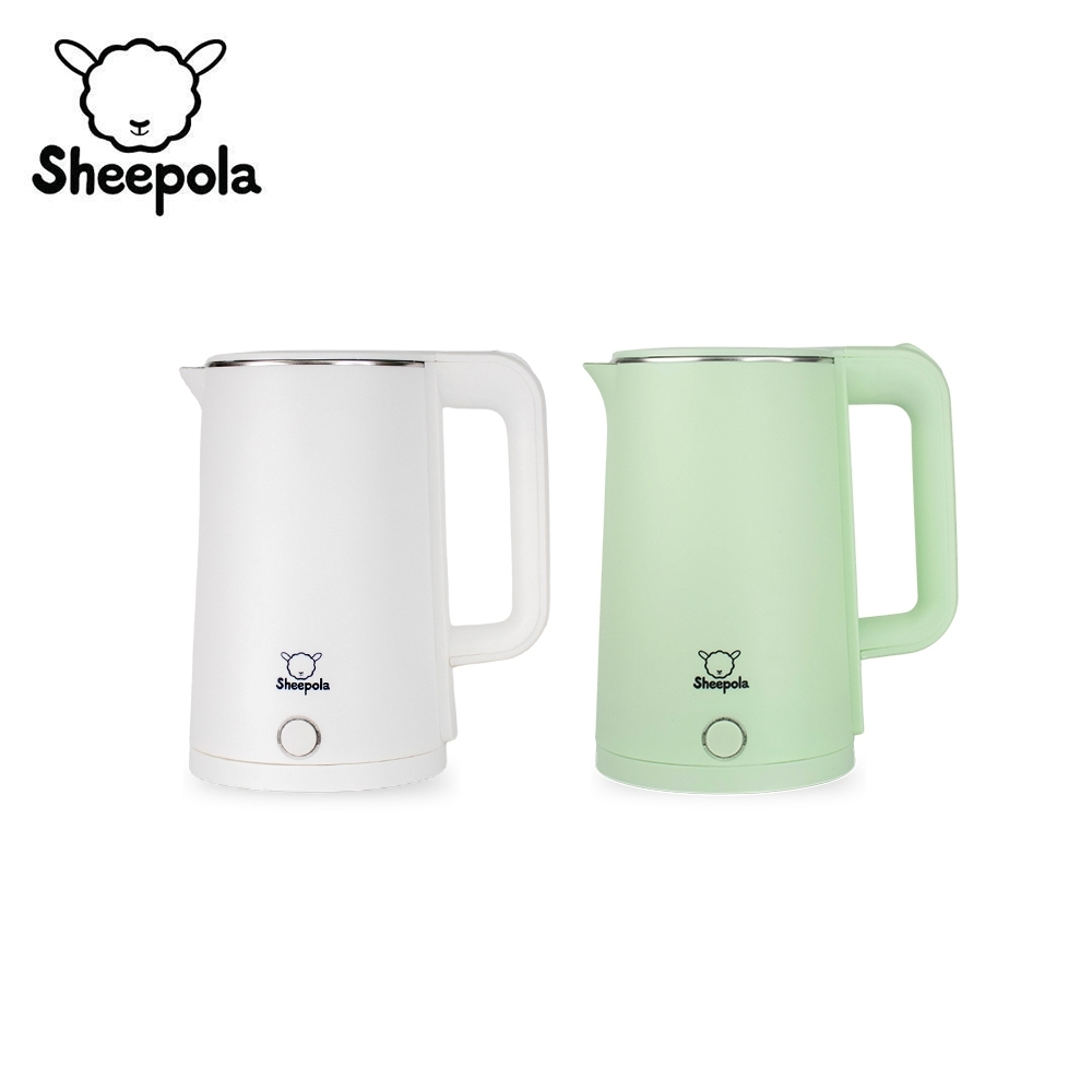 Sheepola กาต้มน้ำไฟฟ้า 2 ลิตร มินิมอล กาต้มน้ำ สแตนเลส304 มีให้เลือก2สี ขาว เขียว ใช้งานง่าย