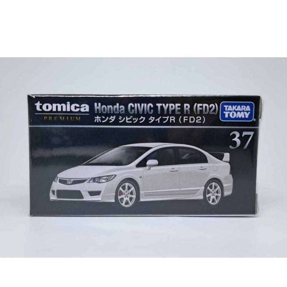 โมเดลรถเหล็ก Tomica Premium  No.37 Honda Civic Type R (FD2)  White