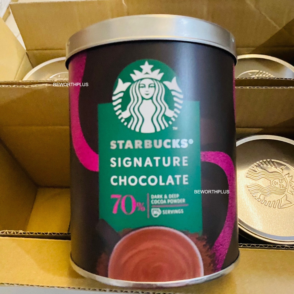 [พร้อมส่ง] Starbuck Signature Chocolate Dark and Deep Cocoa Powder 295g ผงโกโก้แท้ เข้มข้น 70% ของ Starbucks